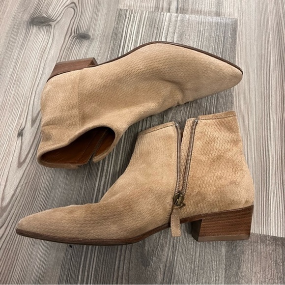 Aquatalia Suede Leather Pointed Ankle Boots Brown‎ 6.5 - Picture 4 of 8